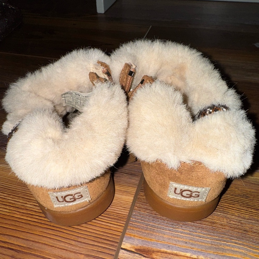 UGG Kids Tan Slippers